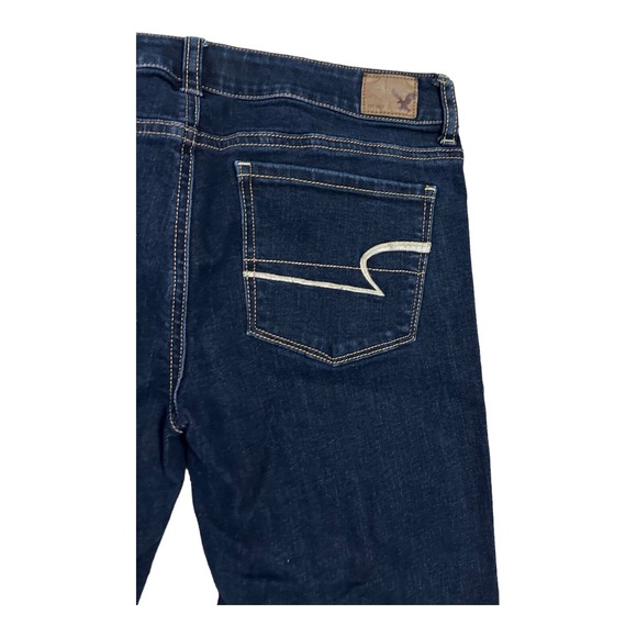 American Eagle Super Skinny Stretch Jeans Women Size 4 (28x26) Dark Blue Denim - Picture 8 of 11